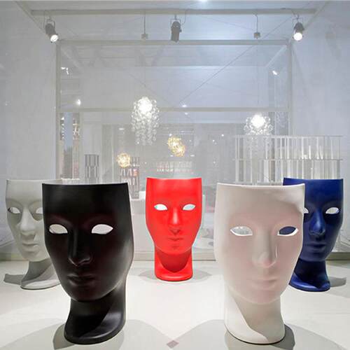 BJ-11Y设计师款时尚创意人形面椅玻璃钢休闲座椅户外商场装饰摆