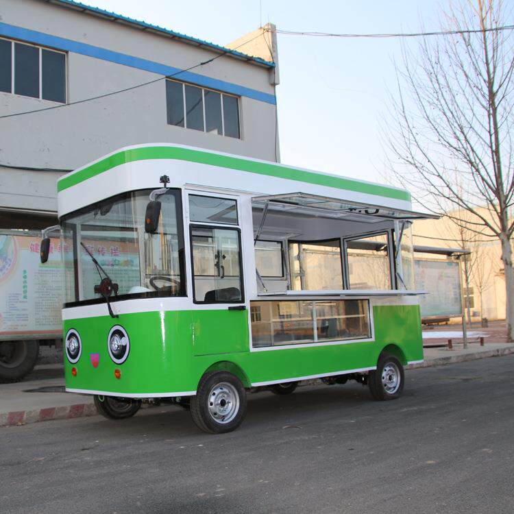 小吃车推车摆摊地摊移动多功能电动四轮早餐快餐流动商用油炸餐车