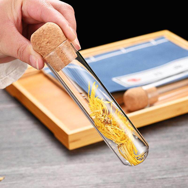 茶水分离玻璃试管创意泡茶茶具试管茶漏过滤器玻璃打孔试管泡茶器