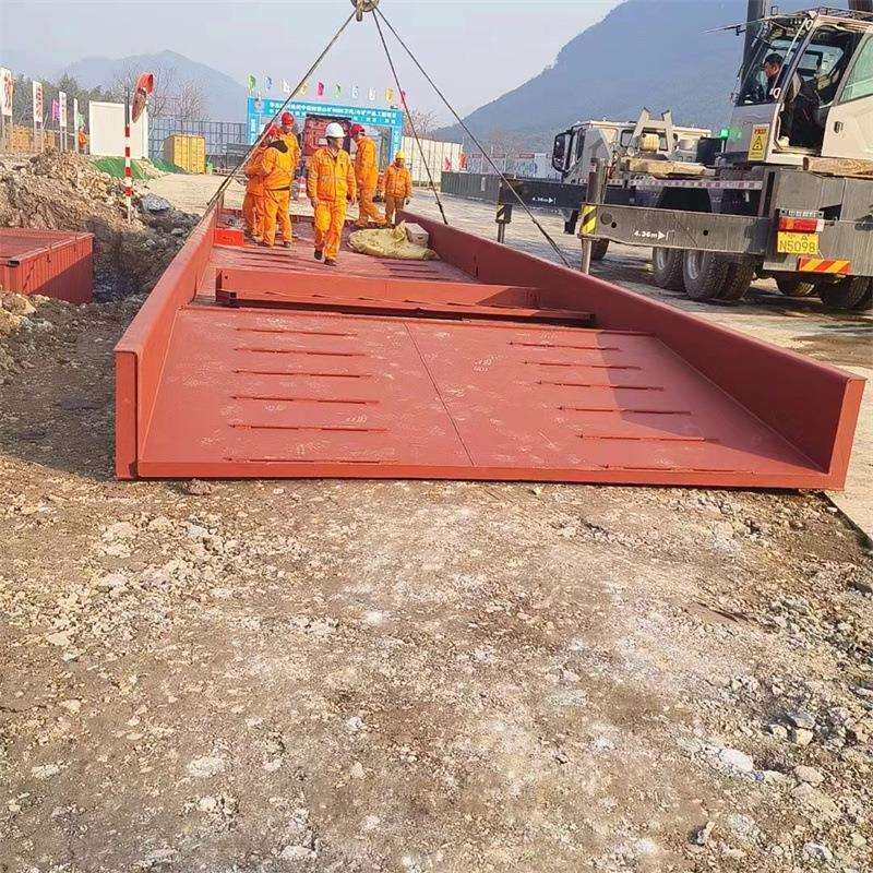 成品钢制通道下沉式洗车槽 车辆轮胎底盘清洗设备建筑工地洗车池