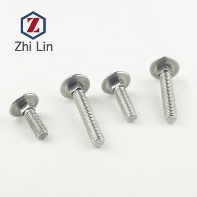 M5不锈钢201马车栓CTK圆半头螺方劲丝货架螺丝螺GB12DIN603