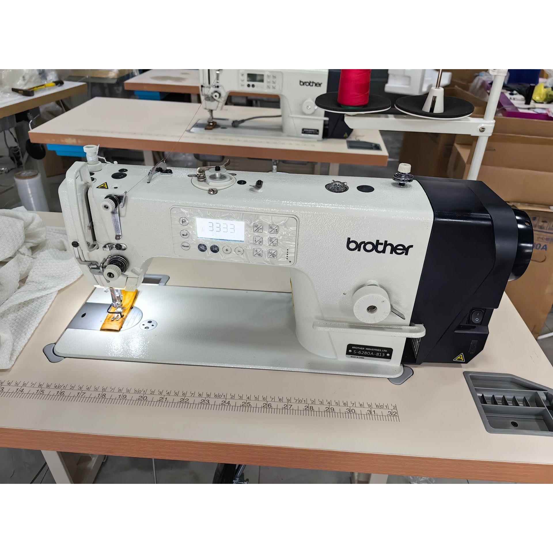自全新日本broS-6280Aher兄弟S-t6280A电脑四动平缝机工业缝纫牌