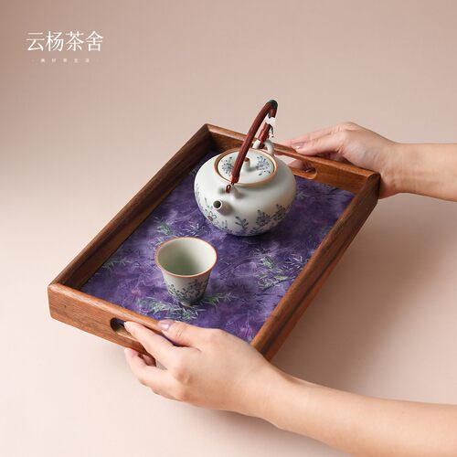 【z胡桃木小托盘30x20x3.85cm】中式实木茶盘家用干泡台长方承盘
