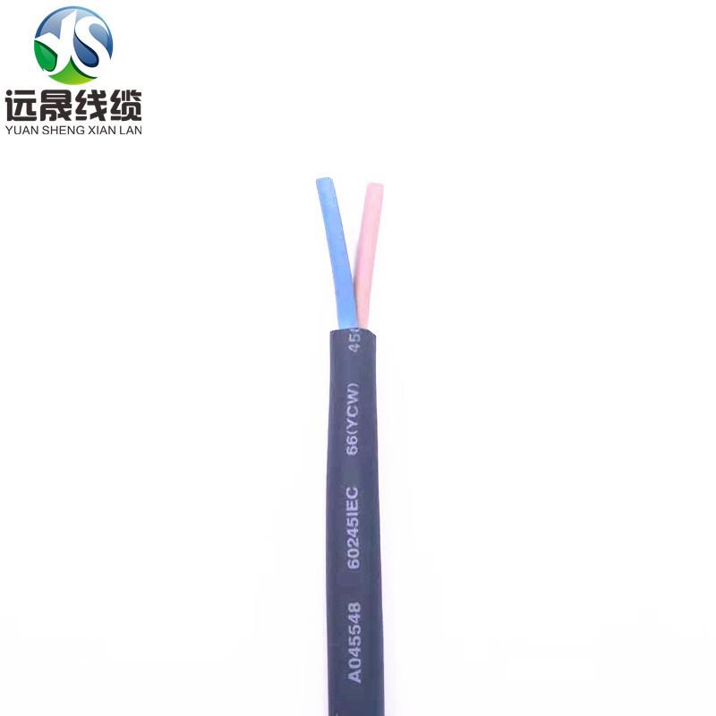 VDE认证电源线H07RN-F2*1.5橡胶绝缘护套线家用电器延长线连接线
