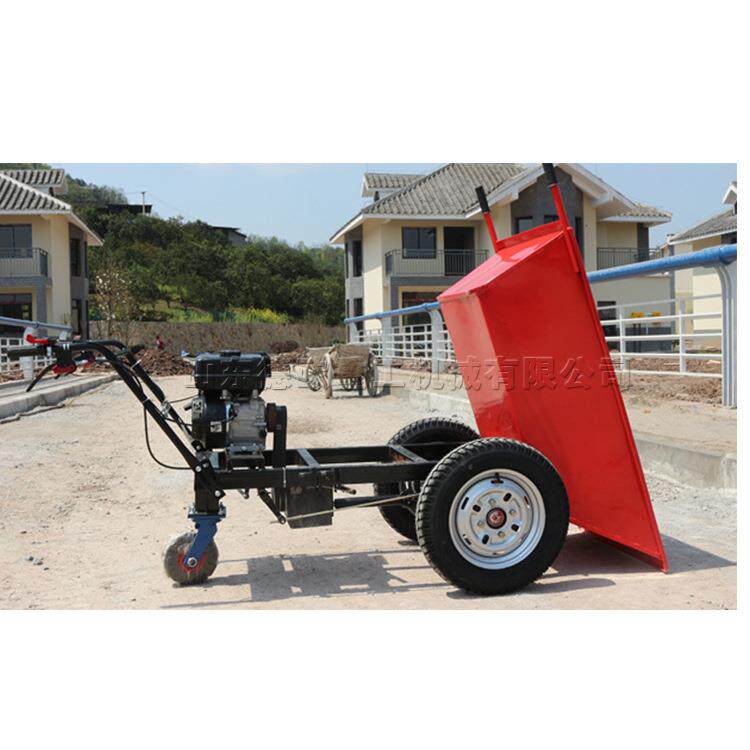 汽油助力多用型灰斗车 工地基建用率翻斗车 果园运输工具车