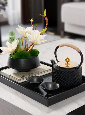 新中式茶道铁花艺托盘组合摆件板间售ML-9032楼处茶几样茶书房桌