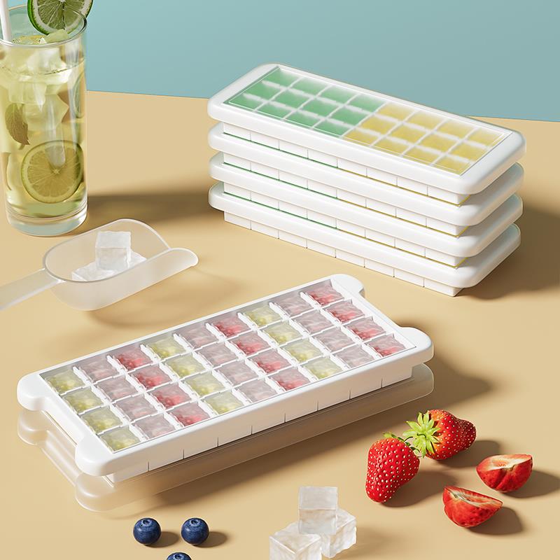 家用食品级硅胶冰块模具带盖制冰盒冰格冻冰块储存盒自制冰粒神器
