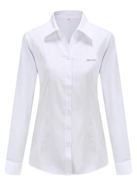 正品比亚迪海洋网免S烫衫BD新标白色衬衬衣E网4店制Y式工作服销售