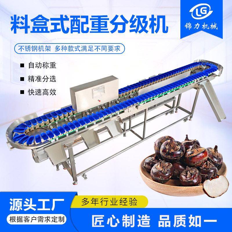 荸荠料盒式重量分选柑橘智能等级分拣橙子橘子等级分拣