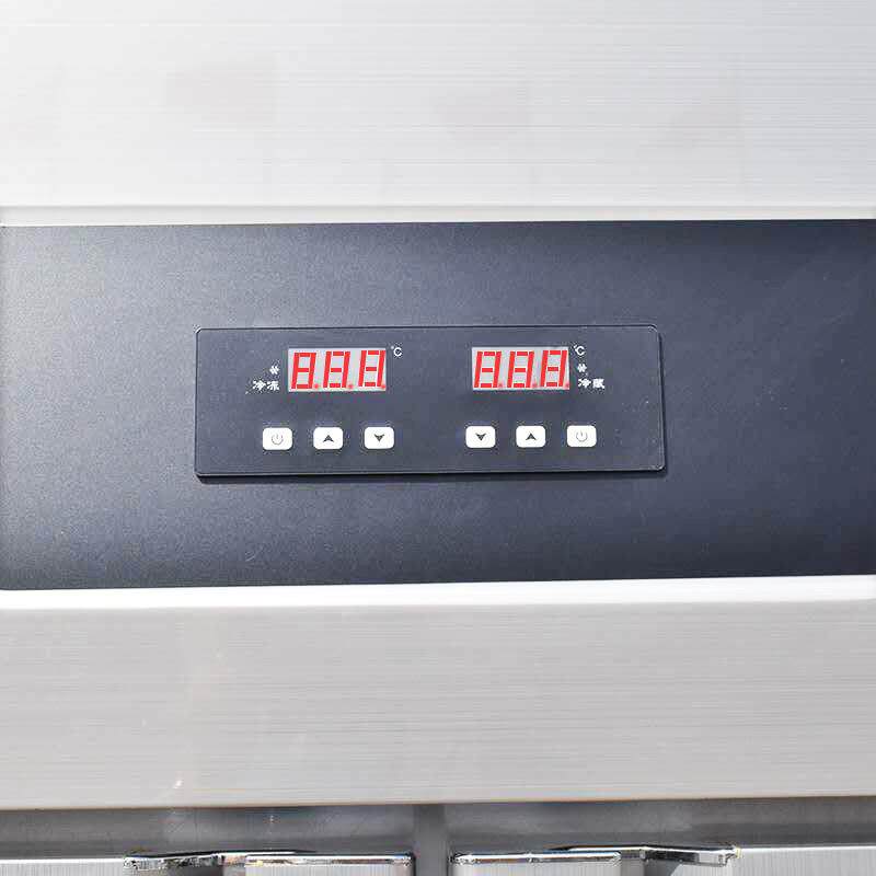四门六门冰冰箱 无指柜纹不钢129商用厨房箱 冷藏冷冰冻双温保锈
