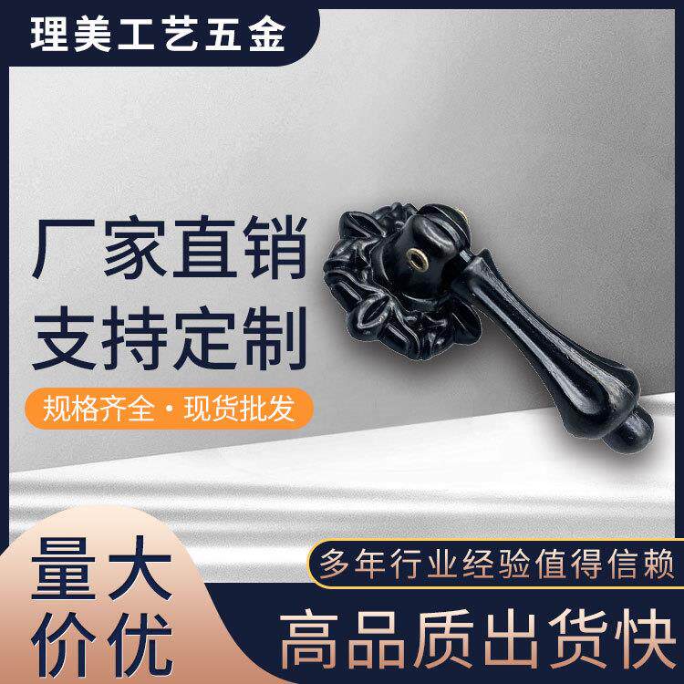 美式古典拉头拉手金色拉手抽屉欧式拉手衣柜橱柜锌合金古铜色拉手