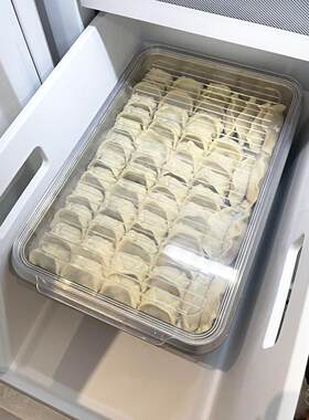 水饺盒收纳盒冰箱冷冻水饺专用食品级冷冻盒子装放冻馄饨的保鲜盒