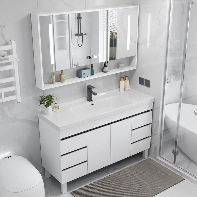 简约浴室柜洗脸盆柜组合柜式洗手盆柜落地式浴室洗脸盆洗漱台,家装主材,浴室柜组合,淘宝优惠券,粉丝福利购,淘宝优惠卷