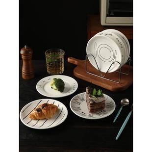 碟子陶瓷盘子圆盘平盘蛋糕盘甜品盘点心盘陶瓷盘小瓷盘吐骨碟家用