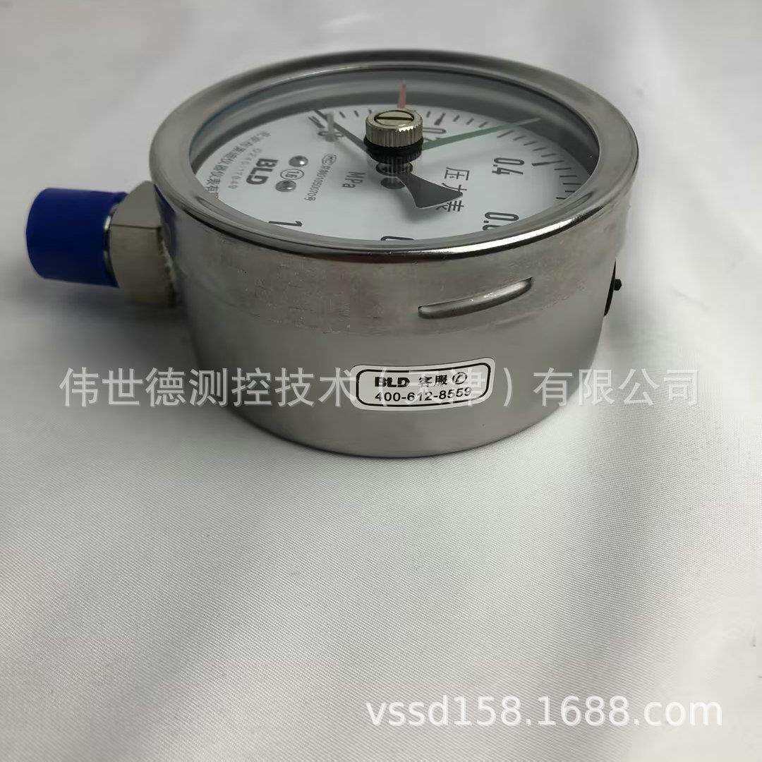 布莱迪BLD三针全不锈钢压力表 YTH-100.AO.531红绿指针区域定位针