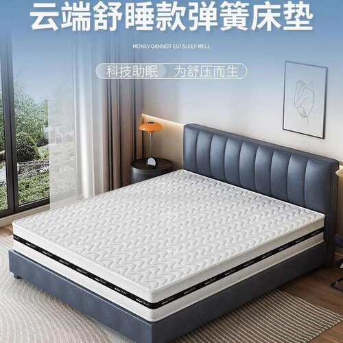 席梦思床垫家用软硬两用22cm厚双人1.8米1.5米出租房乳胶弹簧床垫