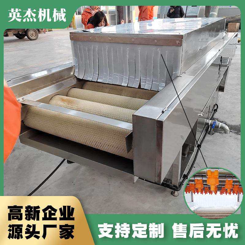 商用果蔬平行毛辊清洗去泥机海鲜毛刷清洗机海蛎子怎么清洗