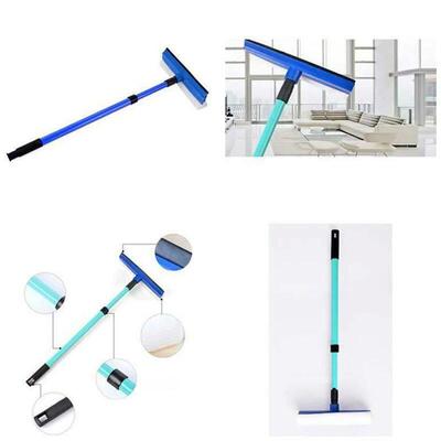 2 In 1 Telescopic Window Glass Cleaner Wiper Long Handle Spo