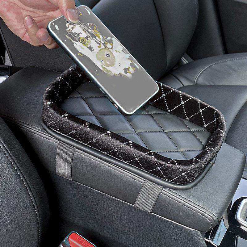 镶水钻汽车扶手箱置物兜收纳盒车载收纳袋驾驶台多功能放置杂物盘,汽车用品/电子/清洗/改装,车载收纳箱/袋/盒,淘宝优惠券,粉丝福利购,淘宝优惠卷