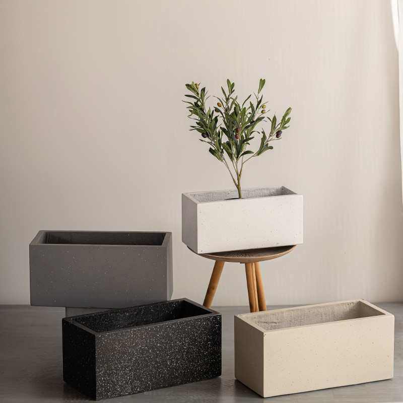 长方形水泥花盆景盆阳台透气多肉盆栽花箱仿花岗岩水磨石花槽,鲜花速递/花卉仿真/绿植园艺,花盆,淘宝优惠券,粉丝福利购,淘宝优惠卷
