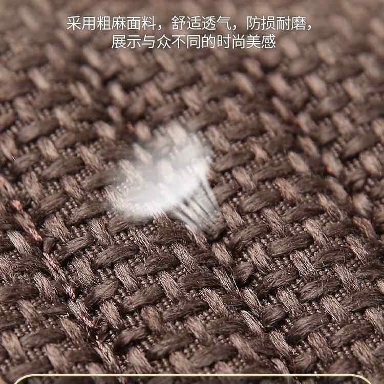 棉麻布汽车夏坐垫三片无靠807背四单季通风季驾驶件套后排车垫座