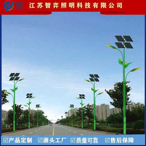 厂家直销各式异型灯杆可来图咨询高低臂LED太阳能路灯