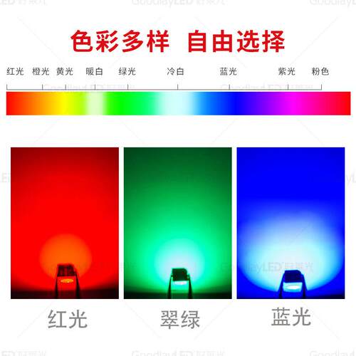 厂家直供LED3528反贴七彩慢闪快闪rgb灯珠6028七彩LED贴片灯珠