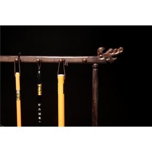 新款 鸡精品翅木毛笔架笔挂全手工砚红木笔架龙头笔文挂房四宝歙包