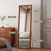 实木落地家用卧室子8306全身客厅壁挂中古风大镜镜服镜装 店试衣镜