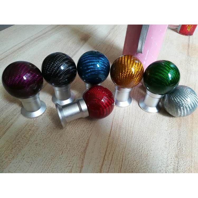 小车改装排挡头通用真碳纤维档把头手动挡彩色排挡杆自动波棍头