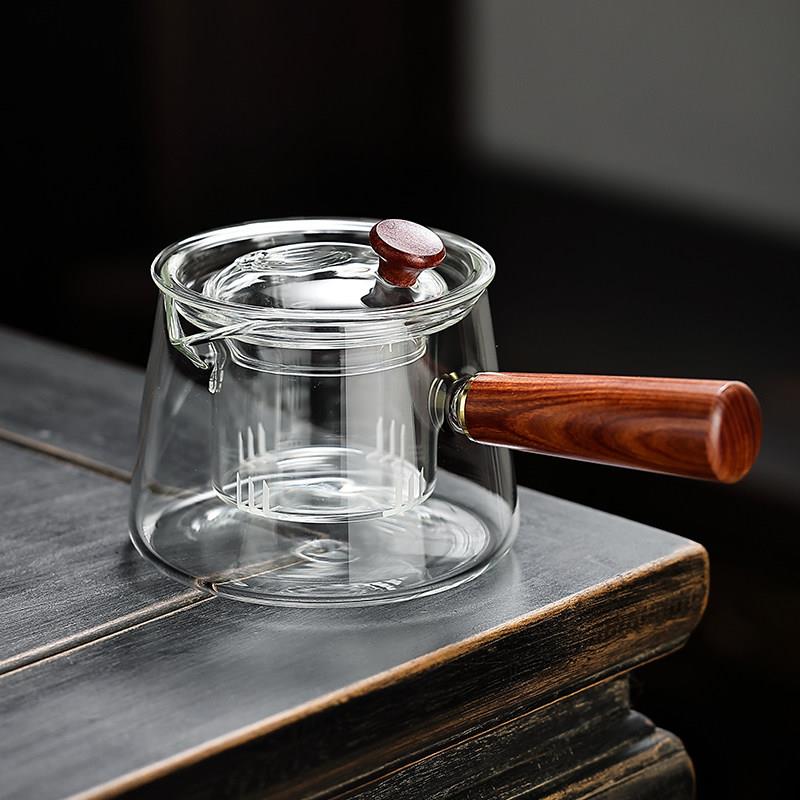 高质量玻璃侧把壶电陶炉煮茶壶可明火玻璃烧水壶泡茶煮陈皮专用图片