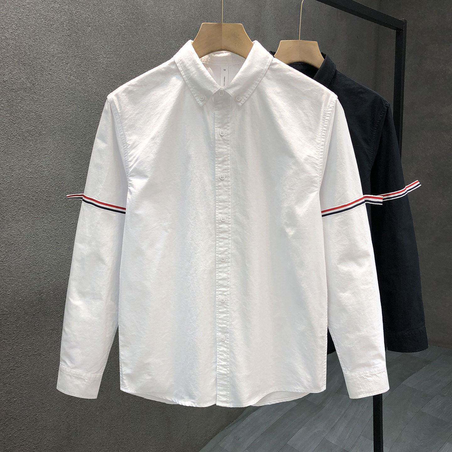 香港男装长袖衬衫男休闲时尚外穿衬衣2026春秋季新款男士棉质外套