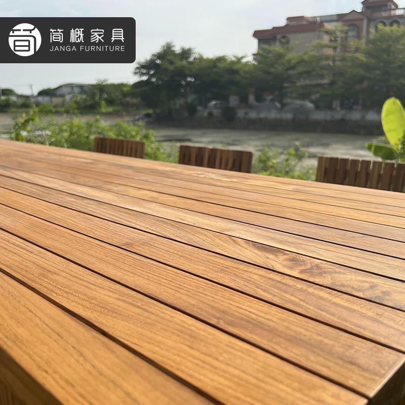 户外家具室外音乐餐吧咖啡奶茶店实木吧台椅别墅庭院民宿高脚桌椅