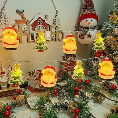 圣诞树led灯装饰品圣诞节灯饰氛围彩灯灯串christmaslights布置