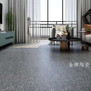 仿古彩色水泥灰水磨石瓷砖600x600餐厅防滑地砖服装店工程砖阳台