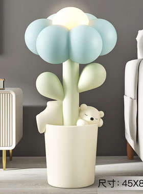 家居饰品新房花朵大型电视柜旁落地ke3c客厅灯卧室礼摆件沙发乔迁