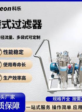 不锈钢食品级袋式液体过滤器设备制固液分离侧入顶入式过滤器