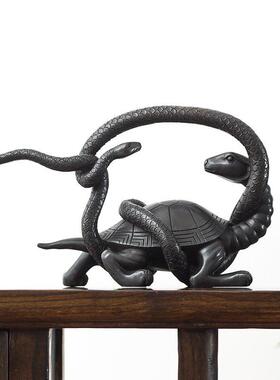 四神兽摆件铜龙蛇龟青龙白虎玄武 客厅家居办公桌装饰礼品工艺品