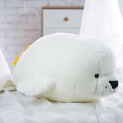 高档默奇号毛绒玩具彷公真海豹仔可大海洋极地馆爱睡觉抱枕玩偶礼