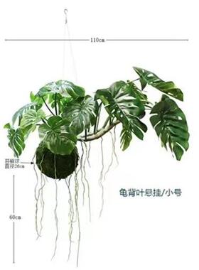 仿真龟背树竹热带绿植物售楼处室内阳台橱窗大型落地盆栽造景装饰