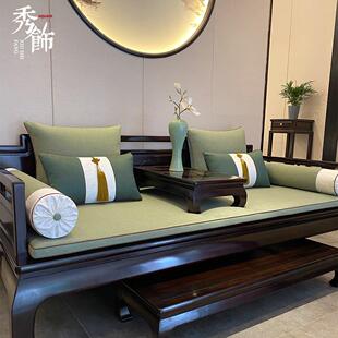 新中式罗汉床垫子古典红木沙发坐垫定制实木家具海绵垫乳胶飘窗垫