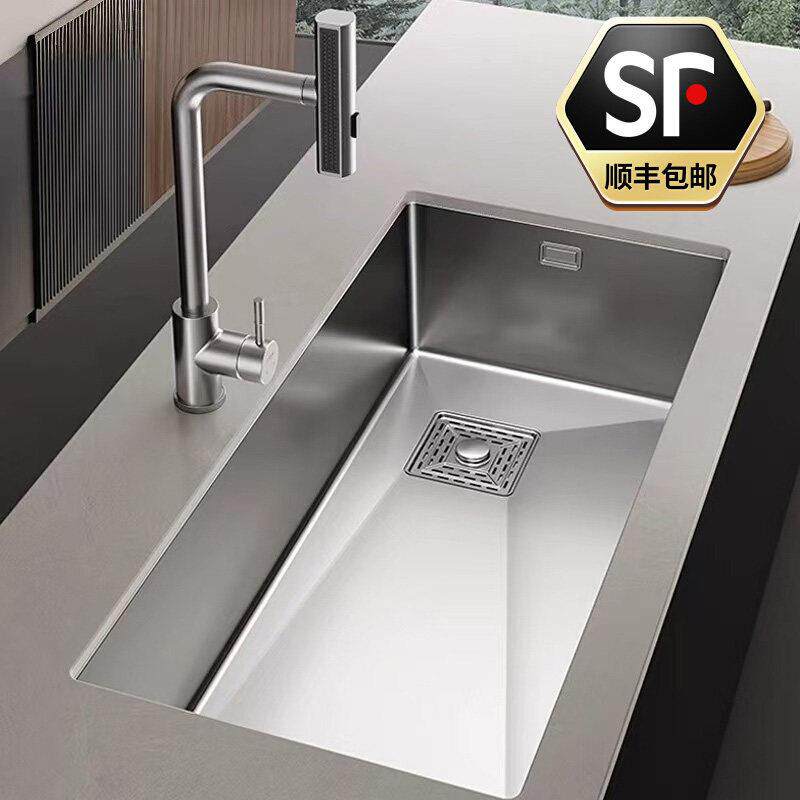 纳米不锈钢洗菜盆厨房水槽家用水池洗碗槽池手工加厚台下盆大单水