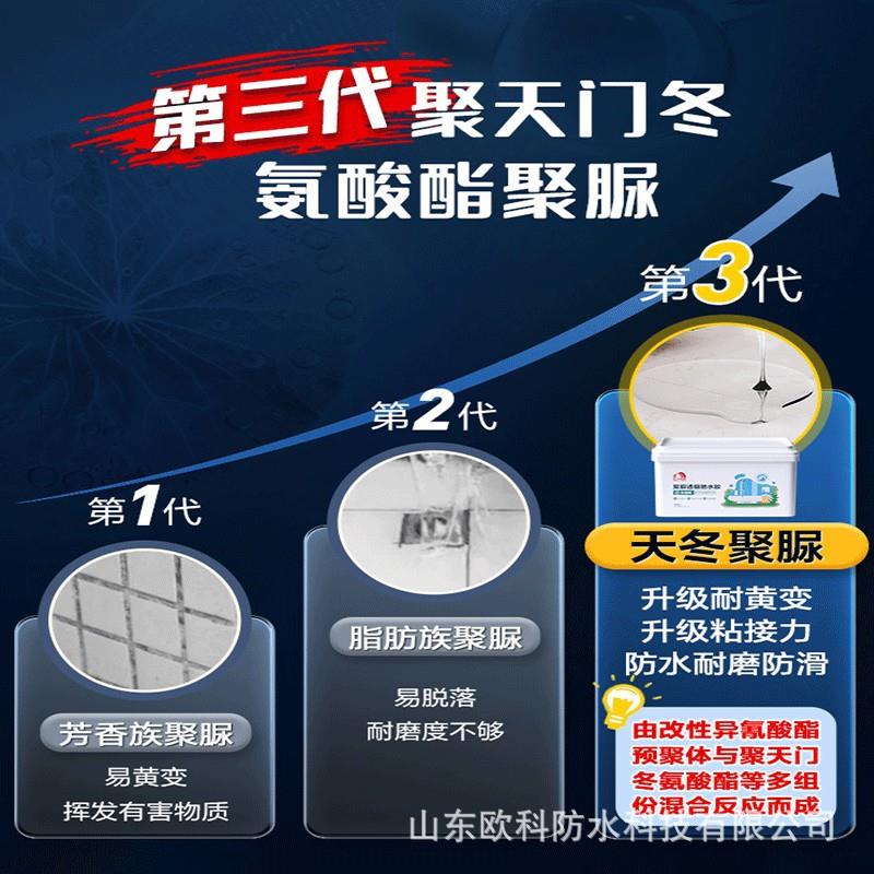 欧606科脲天冬聚防水涂料免砖透明防胶卫生间阳砸台水专用修缮涂 - 封面