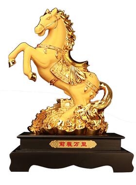 树脂工艺品马摆件创意中式立式战马家居客厅电视柜办公室装饰摆设