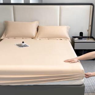 罩新全棉防滑款 床笠纯色单件IJPJ纯棉床垫保护罩长绒棉床笠防尘床