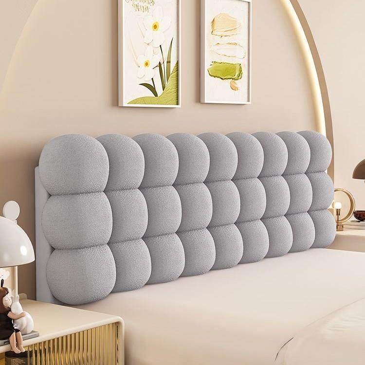 床头大靠背小米雪球DBZ床头软免洗靠枕榻榻卧室新包款靠奶垫网红