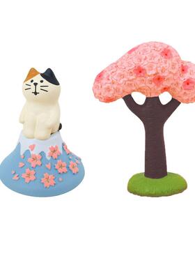 ZAKKA樱花树富士猫道具装饰礼物品ins树脂工艺摆件家居日式杂货风