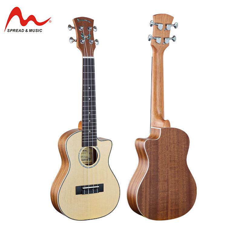 2324寸云杉单板缺角尤克里里uku学生成人小吉他小四弦乌克里里