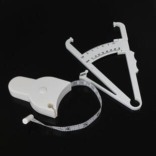 2Pcs/Set White PVC Body Fat Caliper Measure Tape Tester Fitn