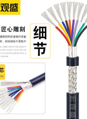 供应10芯屏蔽线UL2464信号线 28 26 24 22 20 18 16AWG伺服控制线
